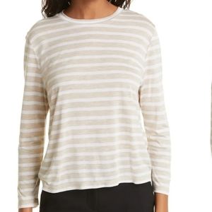 Vince Striped Bracelet sleeve crew neck t-shirt
